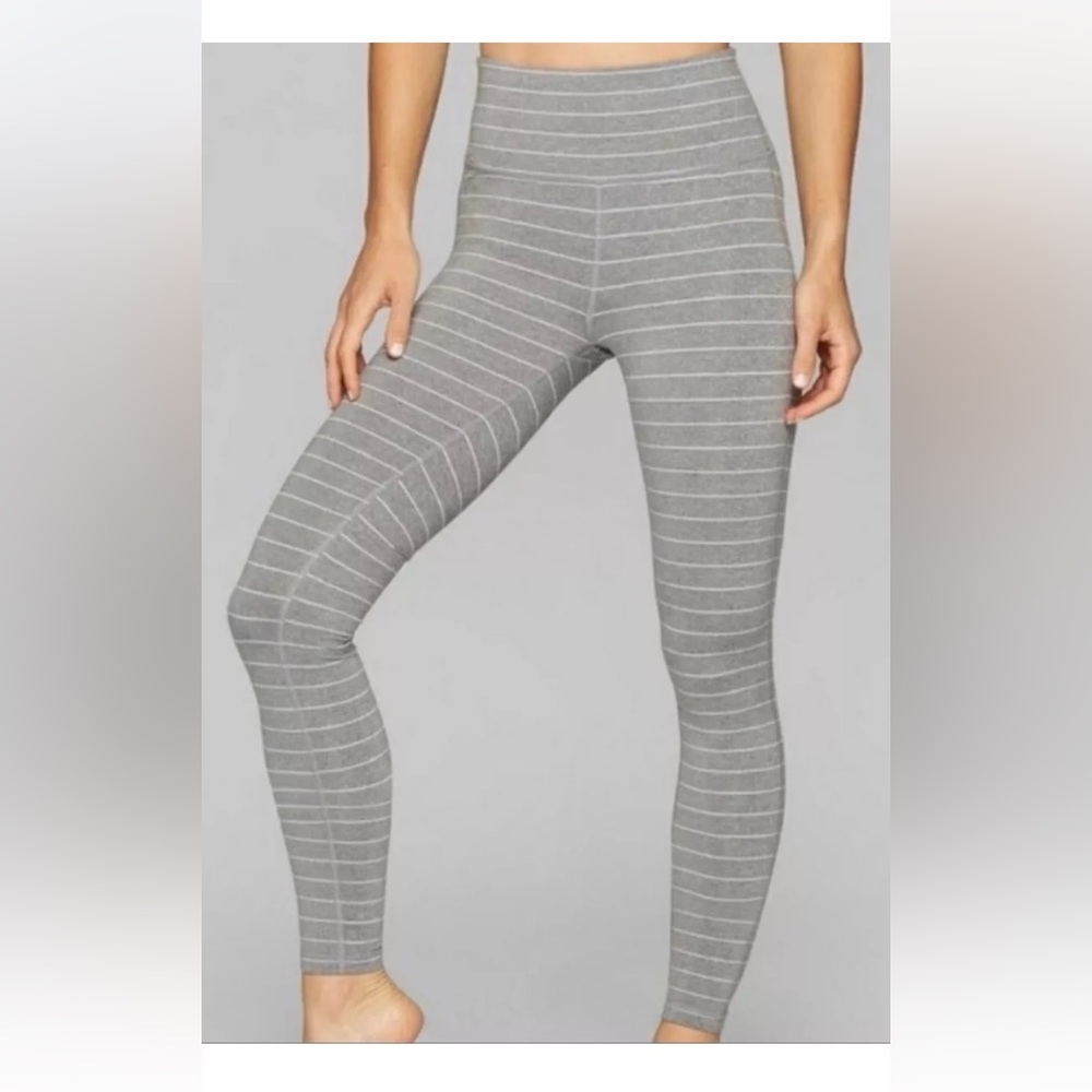 Athleta High Rise Heather Stripe Chaturanga Tight Legging